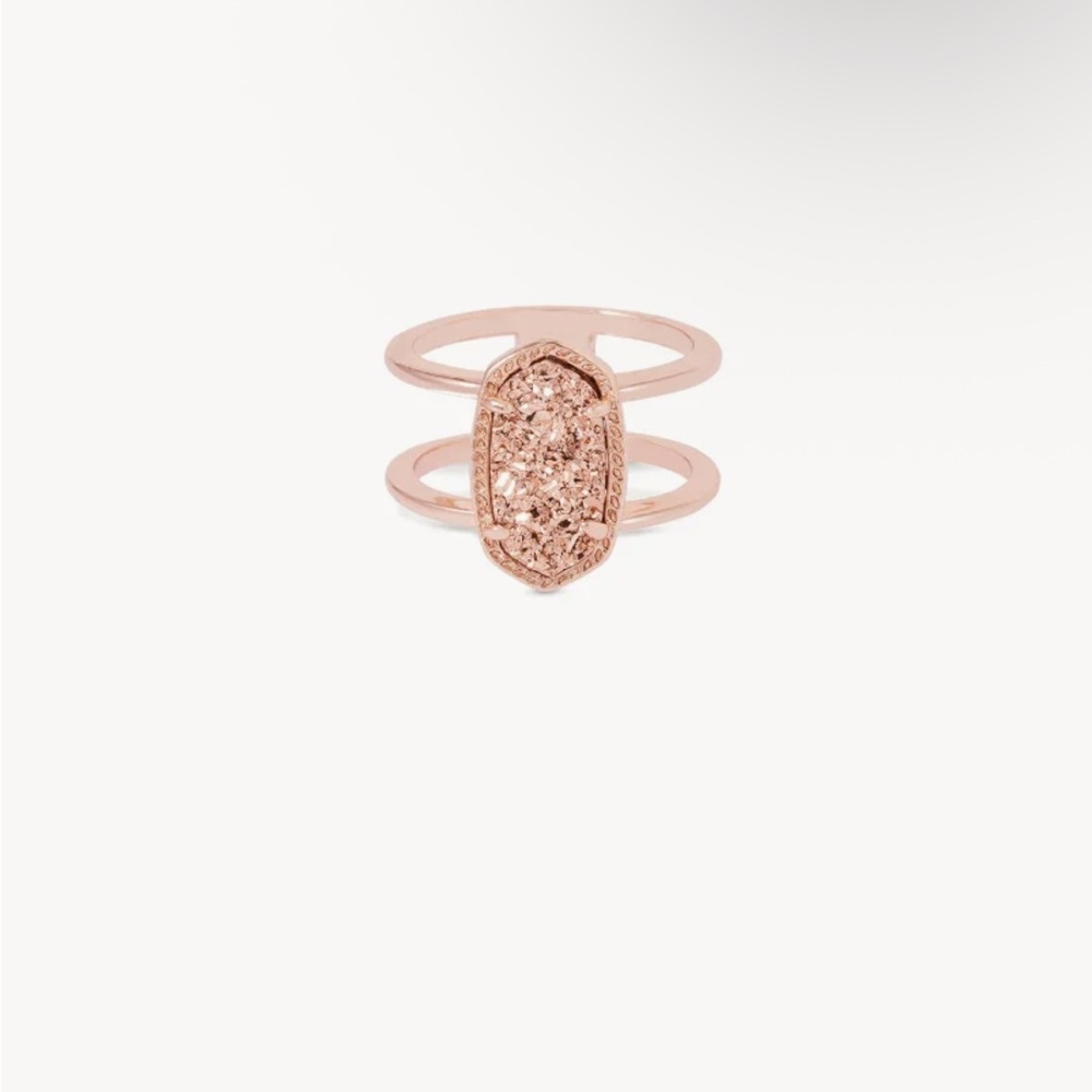 Kendra Scott Elyse Rose Gold Ring in Rose Gold Drusy